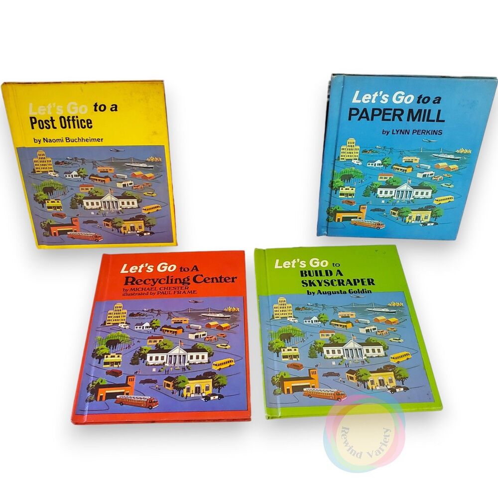 Vintage Let's Go Series Childrens Book Lot of 4